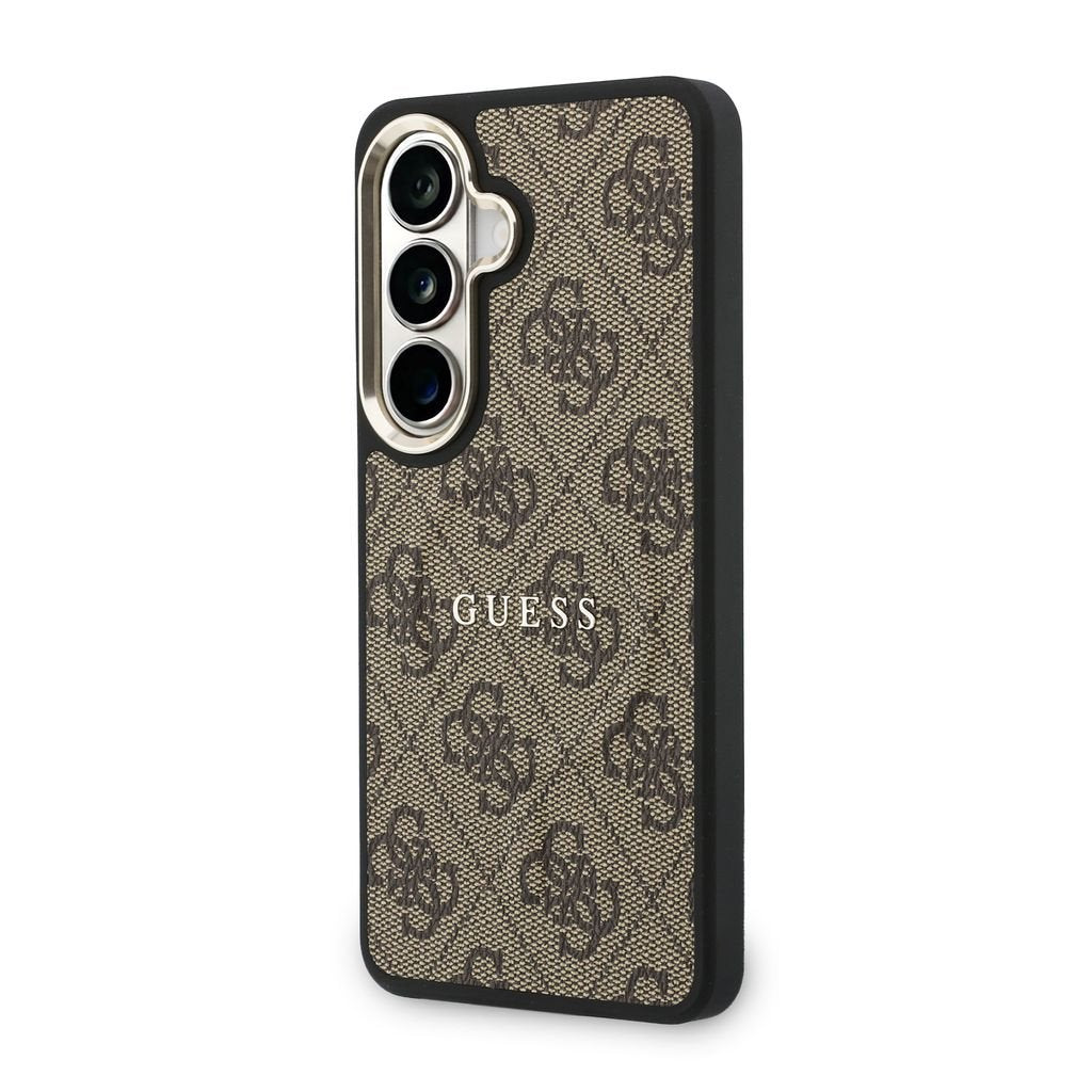 Guess PU Leather 4G Goud Frame Magnetic Case Samsung Galaxy S26 Bruin