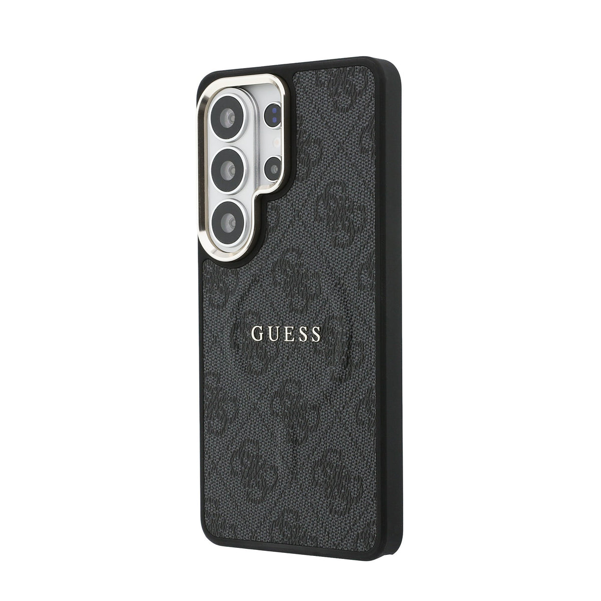 Guess PU Leather 4G Goud Frame Magnetic Case Samsung Galaxy S26 Ultra Zwart