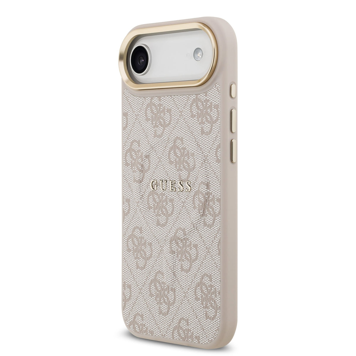 Guess PU Leather 4G Goud Frame MagSafe Case iPhone 17 Air Roze