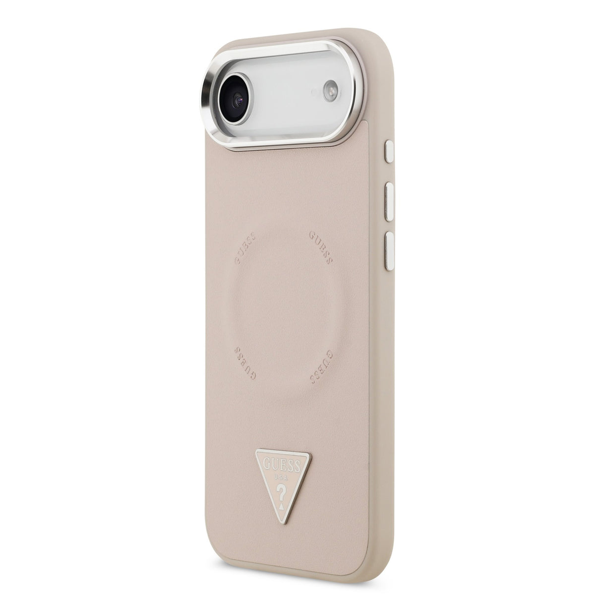 Guess PU Leather Triangle Logo MagSafe Case iPhone 17 Air Roze