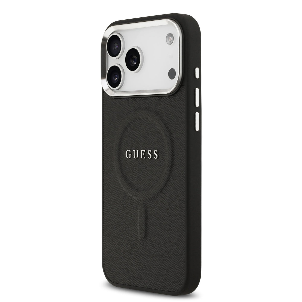Guess PU Saffiano MagSafe Case iPhone 17 Pro Max/18 Pro Max Zwart