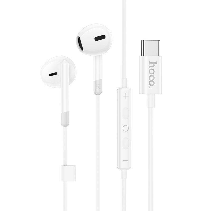 Hoco M109 Universele USB-C Koptelefoon met microfoon wit - 1,2m - DAC