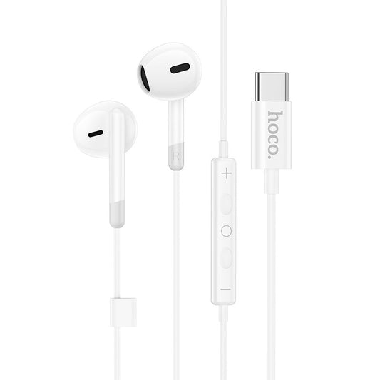 Hoco M109 Universele USB-C Koptelefoon met microfoon wit - 1,2m - DAC