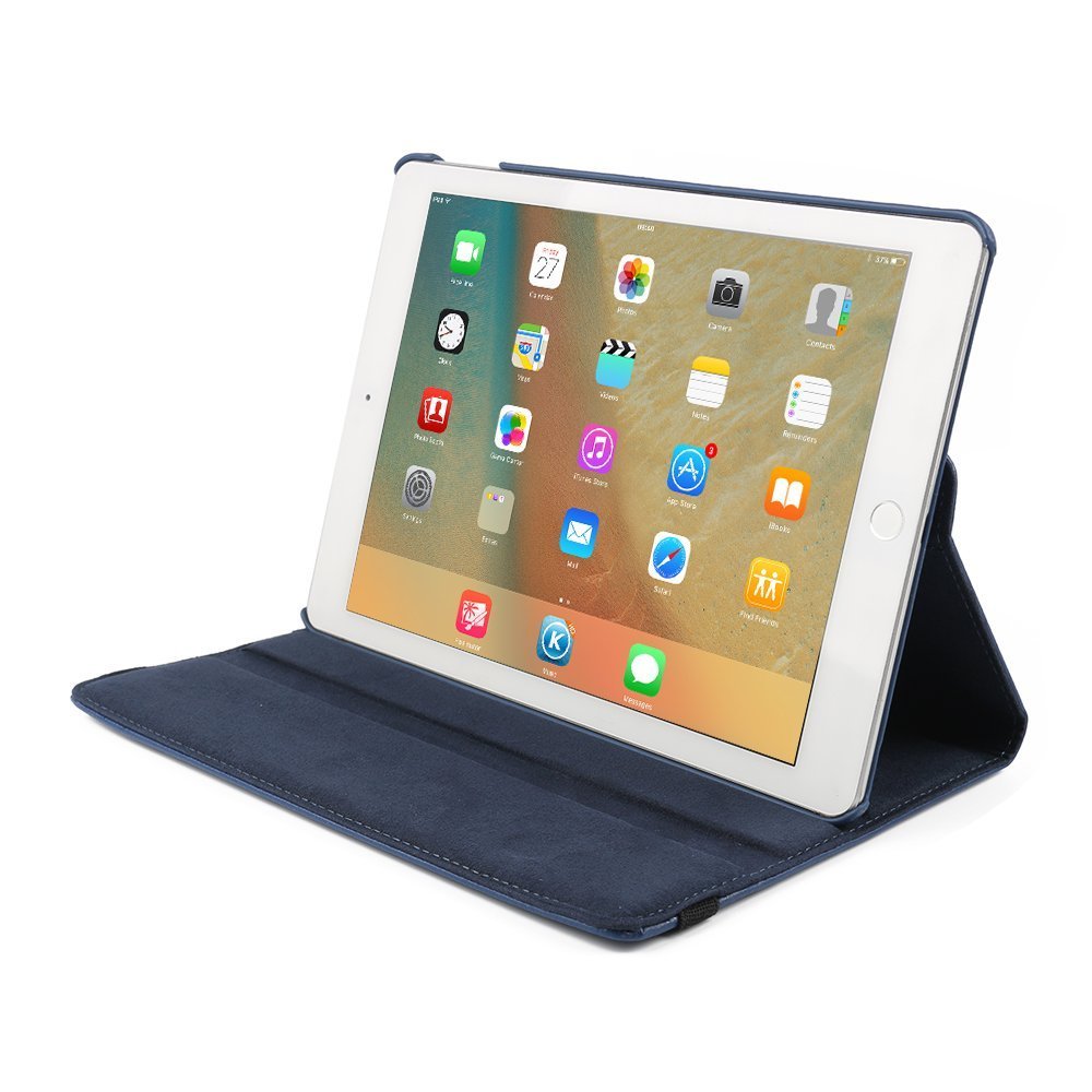 Hoes draaibaar iPad 9.7 2017/2018 blauw