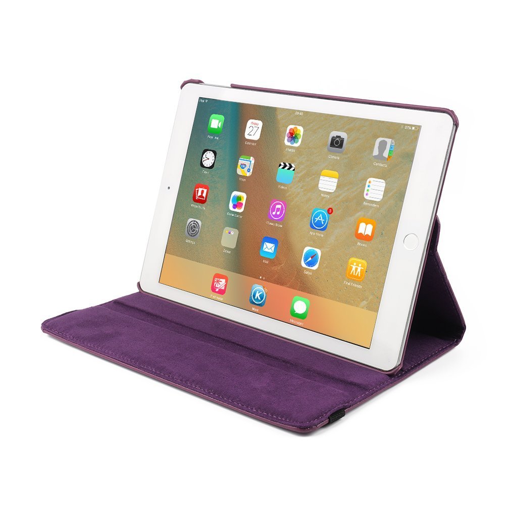 Hoes draaibaar iPad 9.7 2017/2018 paars