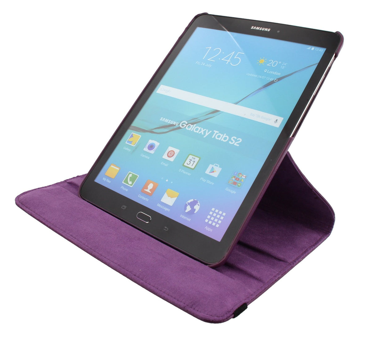 Hoes draaibaar Samsung Galaxy Tab S2 9.7 paars