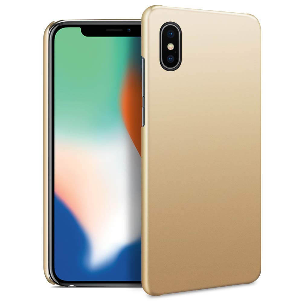 Hoesje Apple iPhone XS hard case goud