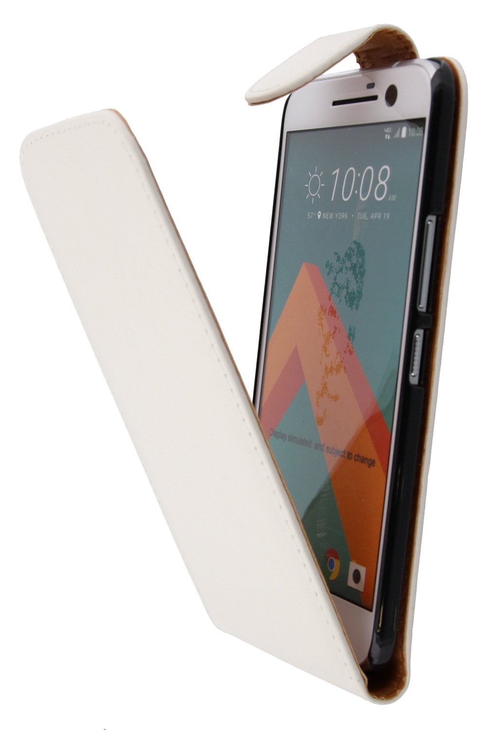 Hoesje HTC 10 flip case wit