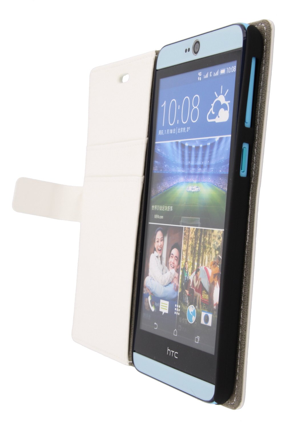 Hoesje HTC Desire 826 flip wallet wit