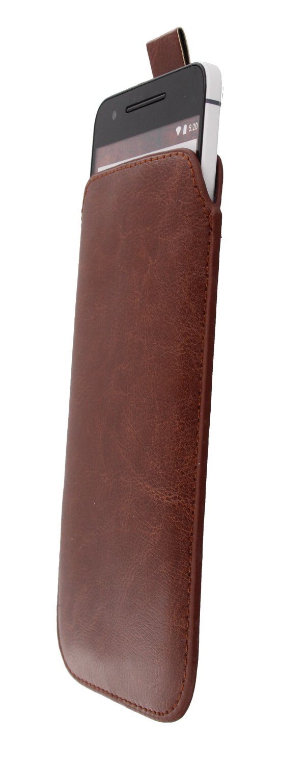 Hoesje Huawei Nexus 6P met trekkoord bruin