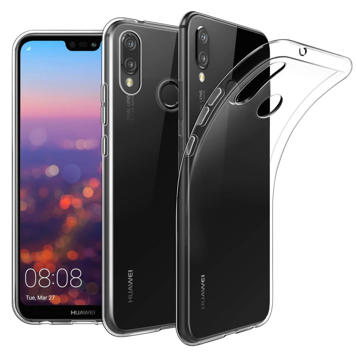 Hoesje Huawei P20 Lite Flexi bumper - 0,3mm - doorzichtig
