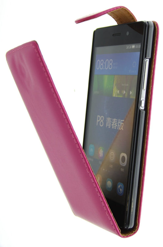 Hoesje Huawei P8 Lite flip case roze