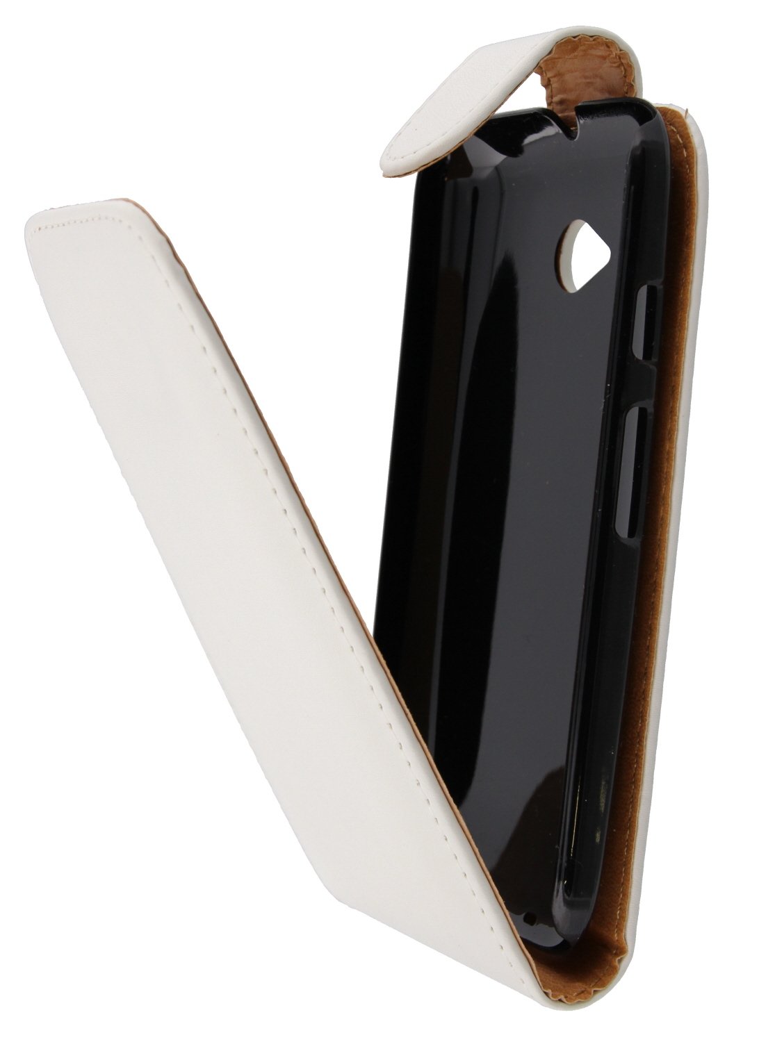 Hoesje Motorola Moto E (2015) flip case wit