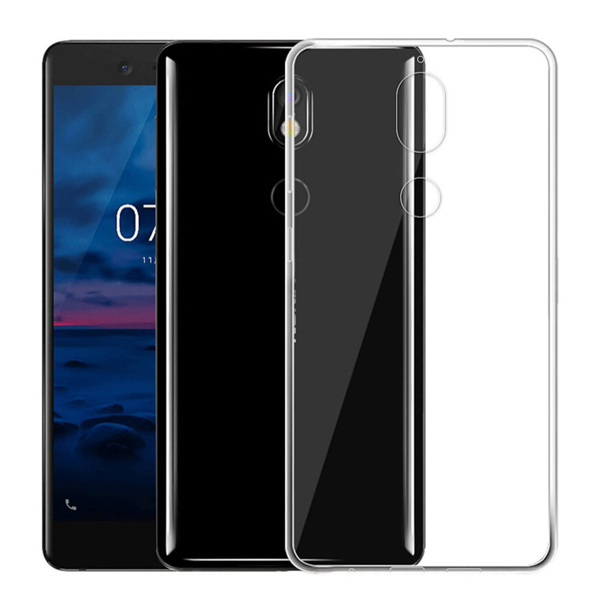 Hoesje Nokia 7 Plus Flexi bumper - 0,3mm - doorzichtig