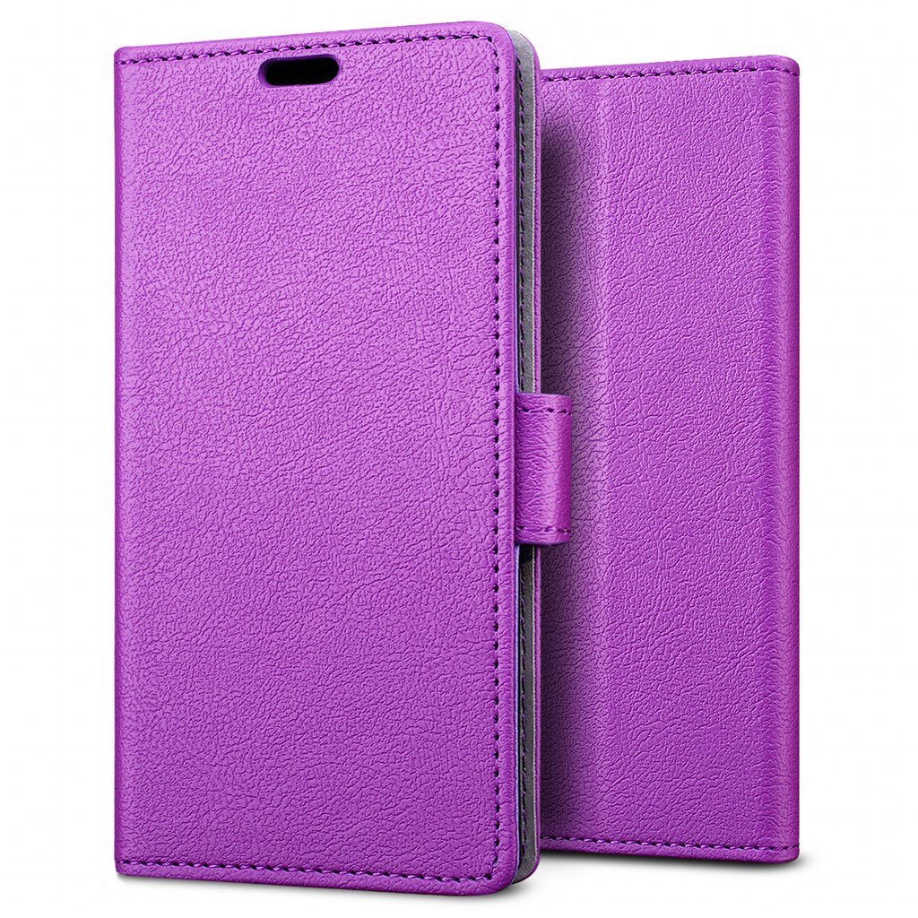 Hoesje Sony Xperia XA flip wallet paars