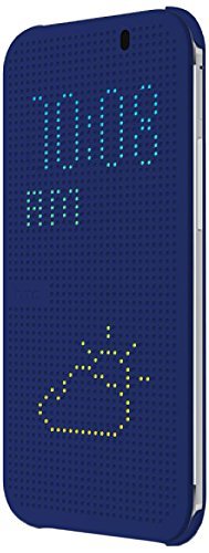 HTC One E8 Dot view flip case HC M110 blauw
