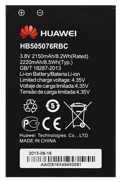 Huawei batterij HB505076RBC 2100 mAh Origineel