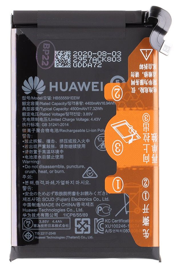 Huawei Mate 30 Pro batterij HB555591EEW - 4400mAh