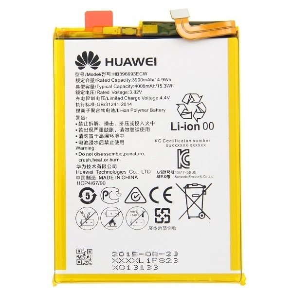 Huawei Mate 8 batterij HB396693ECW 4000 mAh Origineel