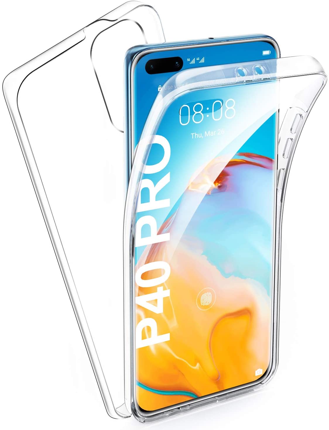 Huawei P40 Pro TPU hoesje voor + achter