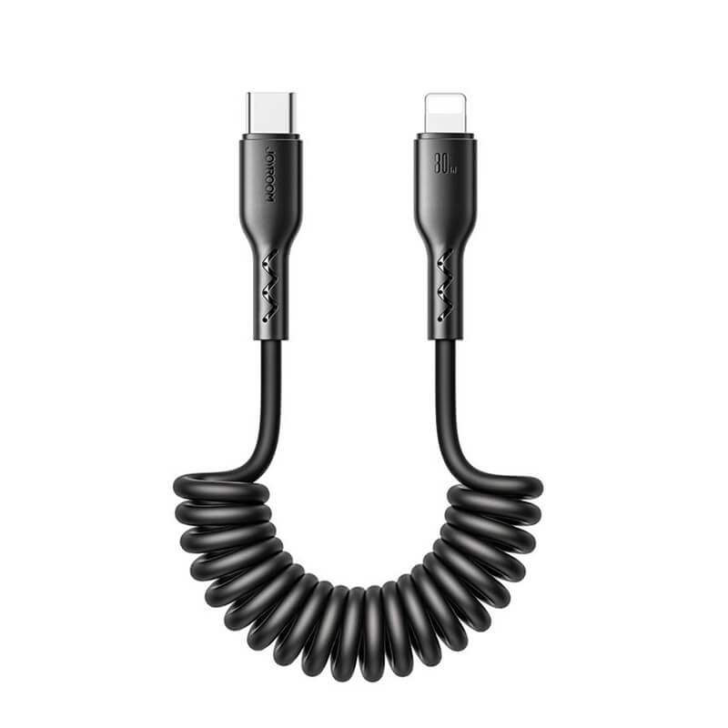 JOYROOM SA38-CL3 USB-C naar Lightning data / laadkabel met uitrekbaar krulsnoer