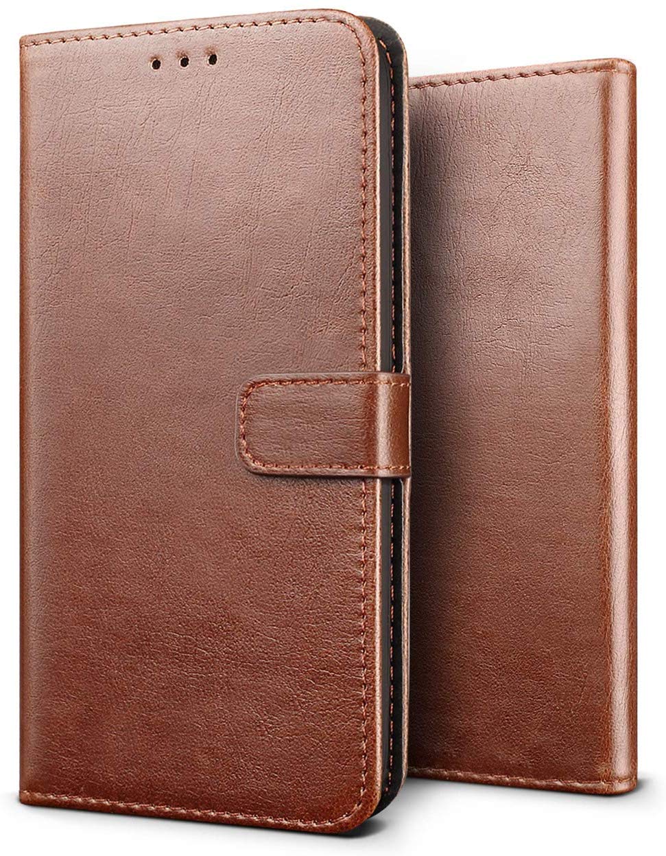Luxury wallet hoesje Apple iPhone 15 Plus bruin