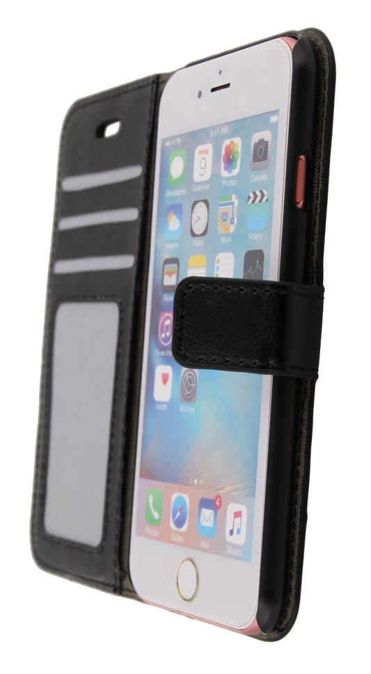 Luxury wallet hoesje Apple iPhone 6S zwart