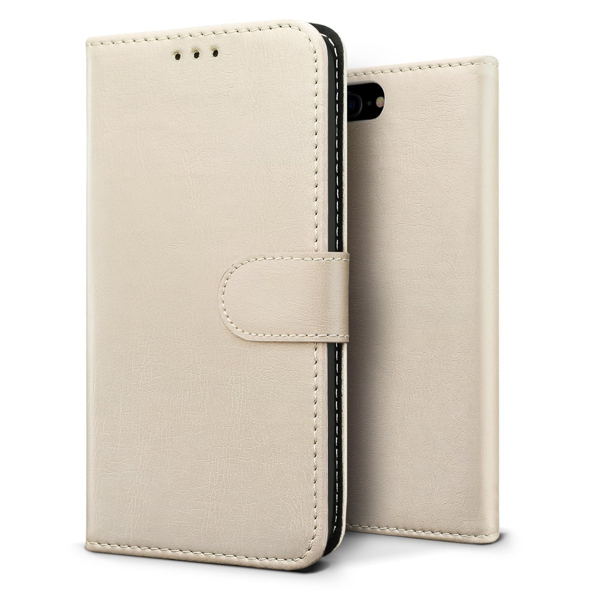 Luxury wallet hoesje Apple iPhone 7 Plus wit