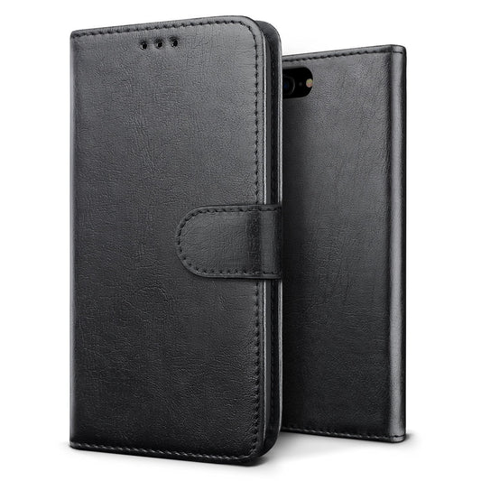 Luxury wallet hoesje Apple iPhone 7 Plus zwart