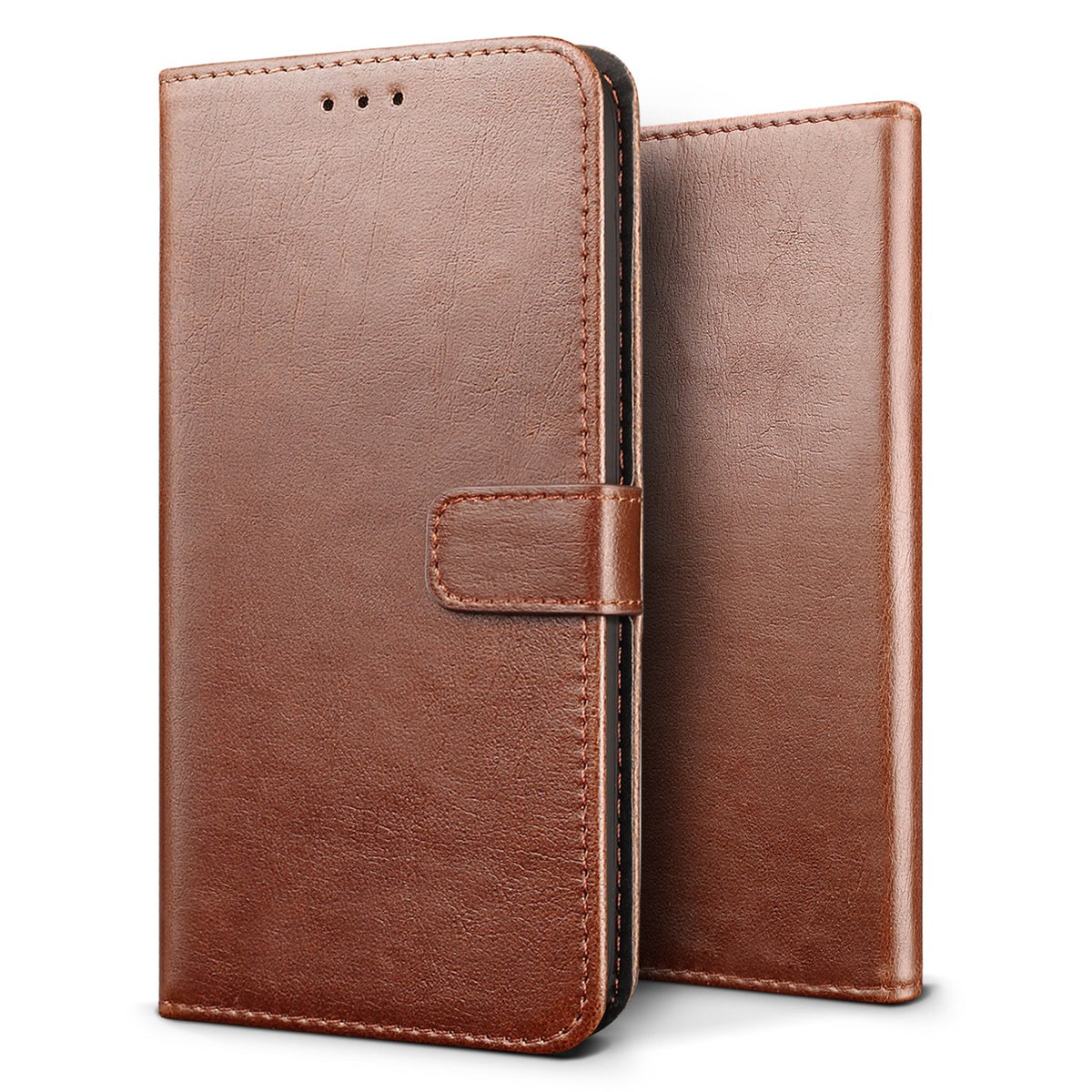 Luxury wallet hoesje Huawei P40 Lite bruin