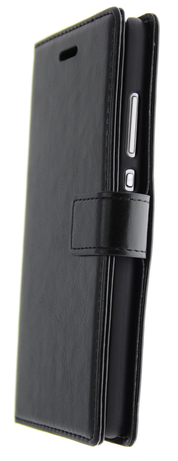 Luxury wallet hoesje Huawei P8 Lite zwart