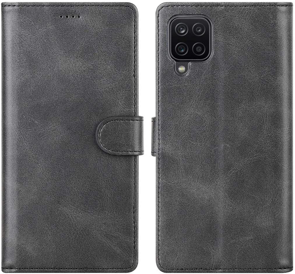 Luxury wallet hoesje Samsung Galaxy A12 zwart