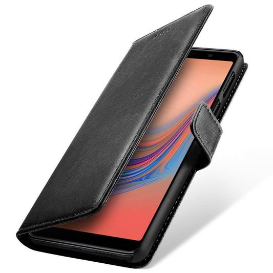 Luxury wallet hoesje Samsung Galaxy A7 2018 zwart