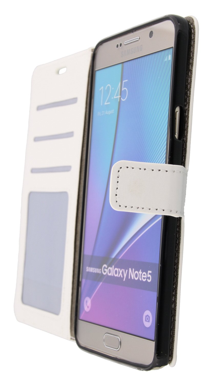 Luxury wallet hoesje Samsung Galaxy Note 5 wit