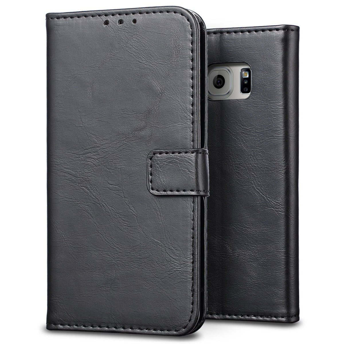 Luxury wallet hoesje Samsung Galaxy S7 zwart