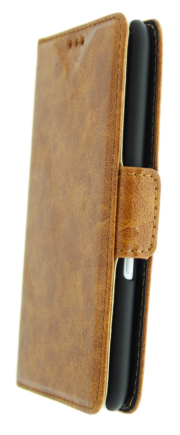 Luxury wallet hoesje Sony Xperia E4 bruin