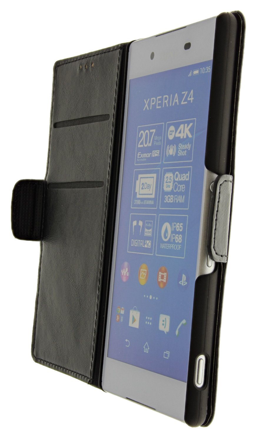 Luxury wallet hoesje Sony Xperia Z3+ zwart
