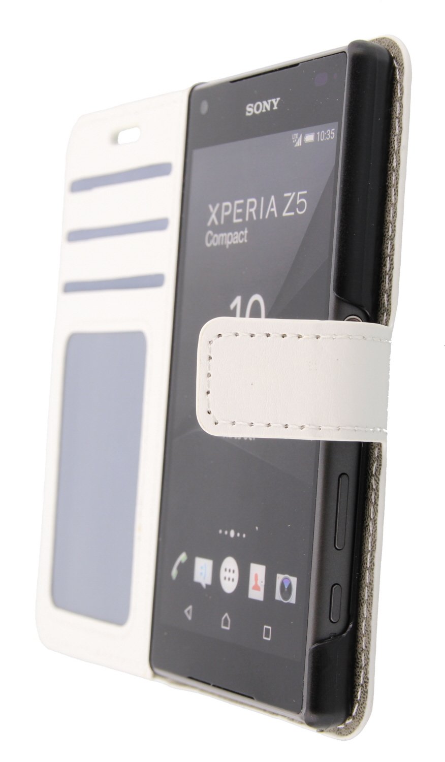 Luxury wallet hoesje Sony Xperia Z5 Compact wit