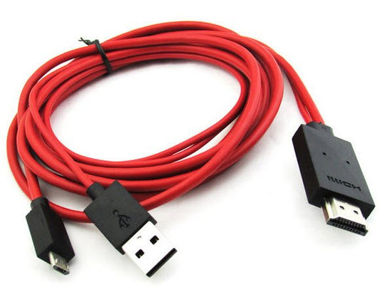Micro USB naar HDMI kabel 11 pin MHL - S3, S4, S5, Note2, Note 3