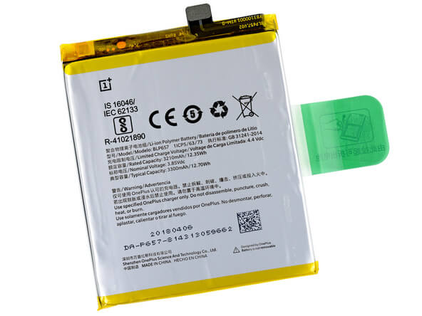 OnePlus 6 batterij BLP657 3300 mAh Origineel