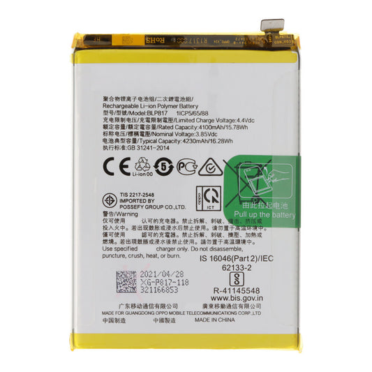 Oppo A15/Oppo A35/OPPO A12 batterij BLP817 (Service Pack)
