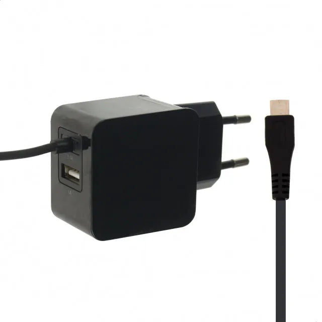 Chargeur mural Mobilize USB + Micro USB 15W 1m. Noir