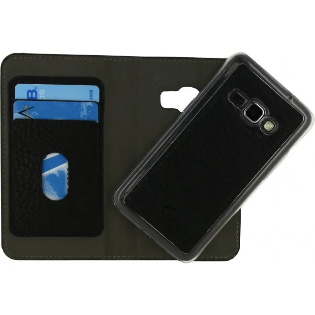 Mobilize Abnehmbare Brieftaschen-Hülle Samsung Galaxy J1 2016 Schwarz