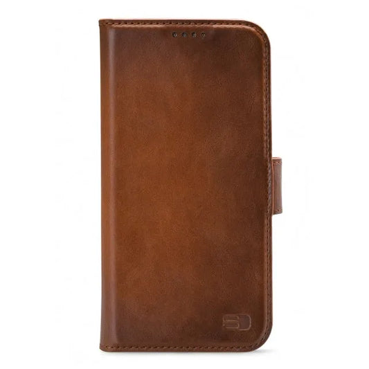 Senza Desire Leather Wallet Apple iPhone 11 Burned Cognac