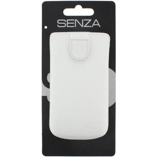 Senza Étui en cuir coulissant blanc taille L