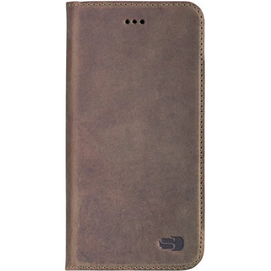 Senza Raw Leather Booklet Apple iPhone 7 Plus/8 Plus Chestnut Brown
