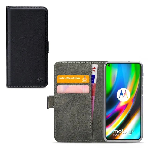 Mobilize Classic Gelly Wallet Book Case Motorola Moto G9 Plus Schwarz