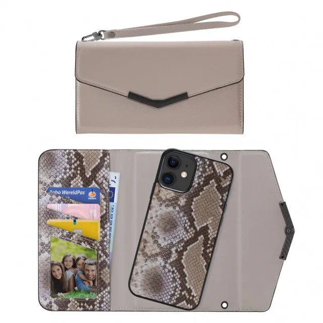 Mobilize 2in1 Elegant Magnet Clutch Apple iPhone XR/11 Beige Snake