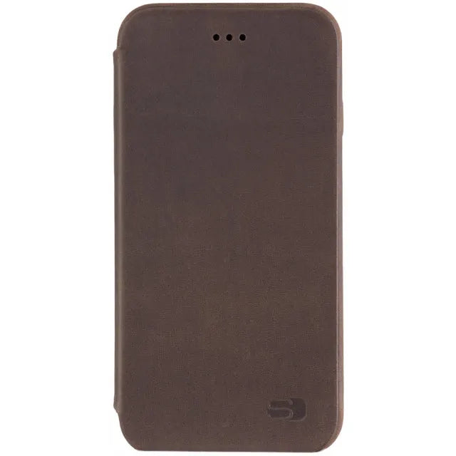Senza Raw Skinny Leather Booklet Apple iPhone 7 Plus/8 Plus Kastanienbraun