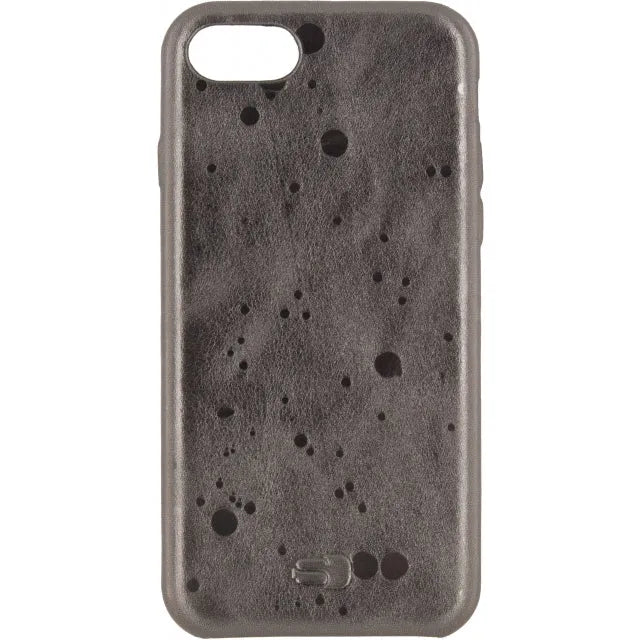 Senza Glam Leather Cover Apple iPhone 7/8/SE (2020/2022) Metallic Grey